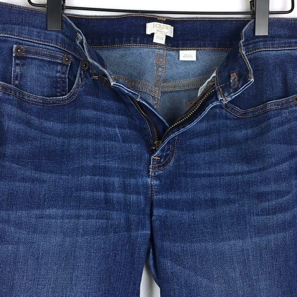 J CREW Factory Jeans Skinny Stretch Mid Rise Medium Wash Denim Slim Size 27/28 - Picture 3 of 13